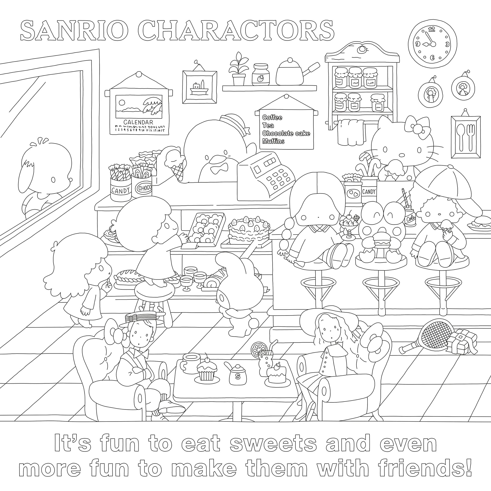 all sanrio characters coloring pages