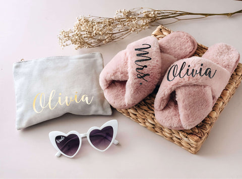Comfy slippers for your bridesmaid