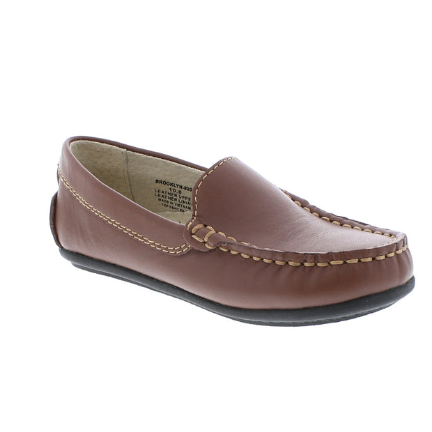 Boys Matte Cognac Brown Tan Dress Shoes