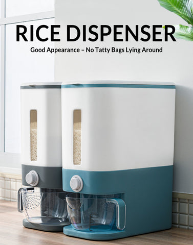  Shikiy 8L Rice Container Glass Rice Storage Rice Storage  Dispenser with Base Dampproof Insect Proof Rice Storage Tank with Cup for  Home : Home & Kitchen