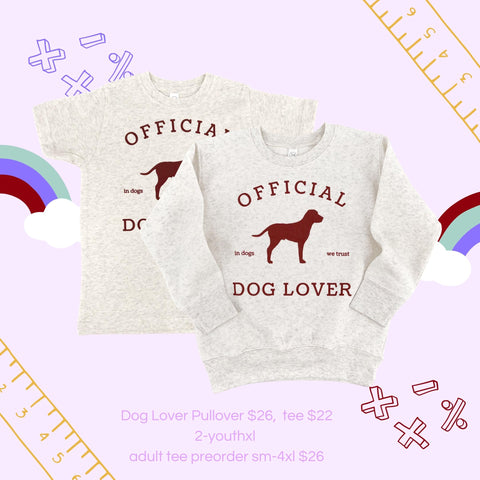 Official Dog Lover Sweatshirt tee shirt