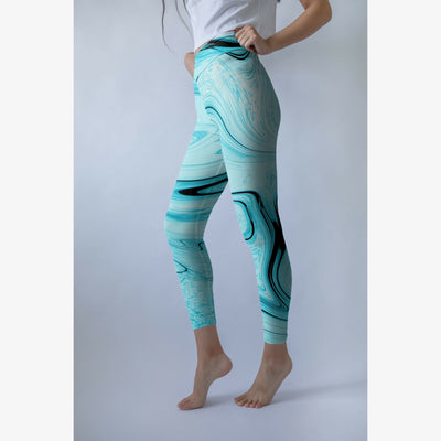 Blue Marble Leggings, Capris, Shorts - ANIMA Official Site | Redefining Luxury Fashion & Home