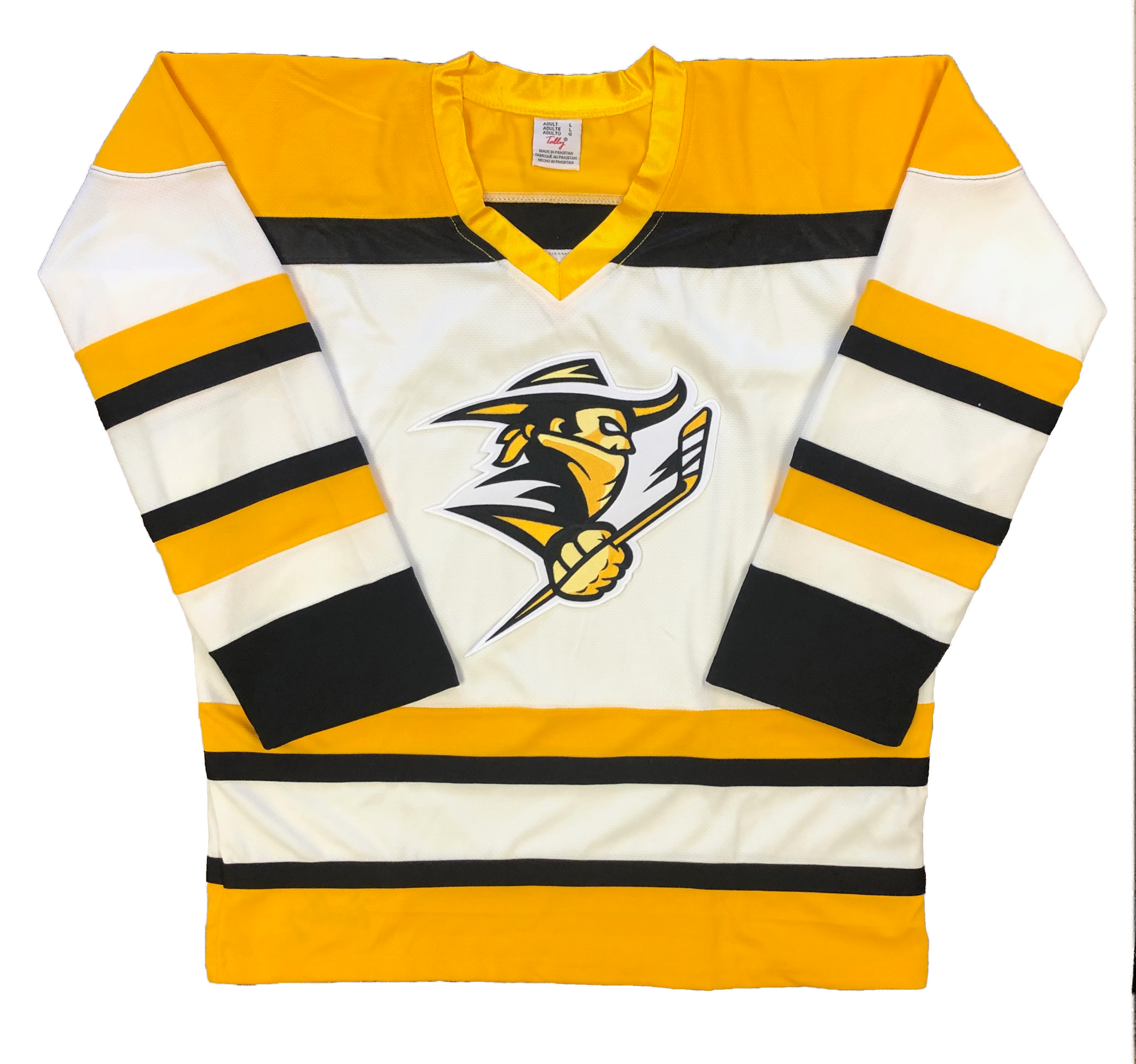 Custom Hockey Jerseys with A Fish Embroidered Twill Logo Adult Goalie Cut / (Just Number) / Blue