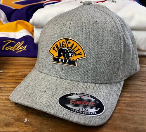 Flex-Fit Hat with a Hip / Jerseys Hockey logo (Heather) – (crest $39 Tally