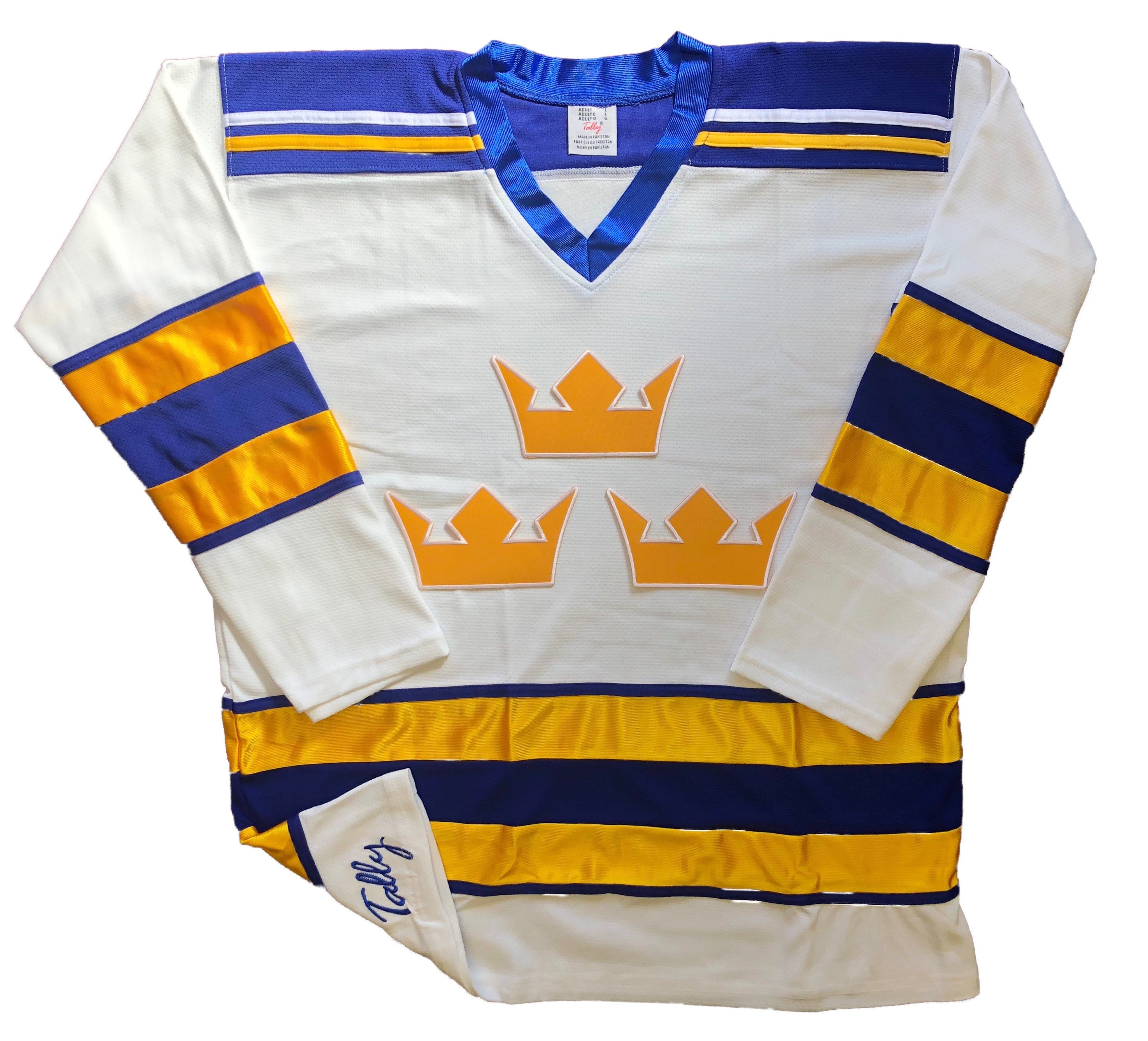 GRISWOLD Jersey with Embroidered Twill Crests and Sleeve Numbers – Tally Hockey  Jerseys