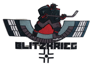 The Blitzkrieg embroidered twill logo