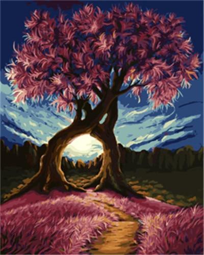 Paint by Numbers for Adults –16x20 inch(Without Frame), Four Season Tree