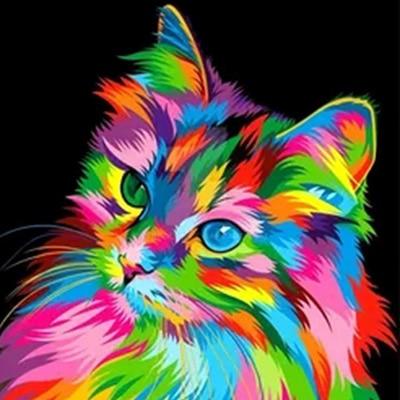 Neon Cat - World Diamond Painting™ 5D DIY – World Paint by Numbers