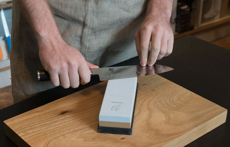 How to Sharpen a Knife with a Stone - How to Sharpen Kitchen Knives - Sharpening  Stone 