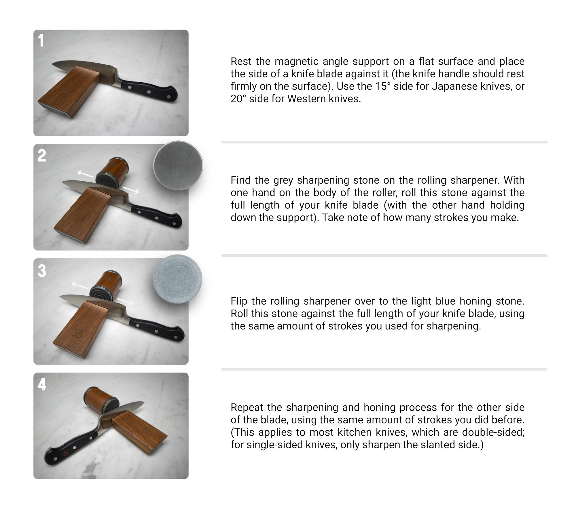 How to Sharpen a Kitchen Knife with a step by step guide.