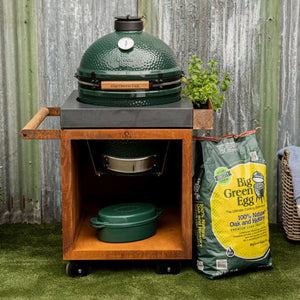Big Green Egg Large with Corten 65 PRO Concrete Table