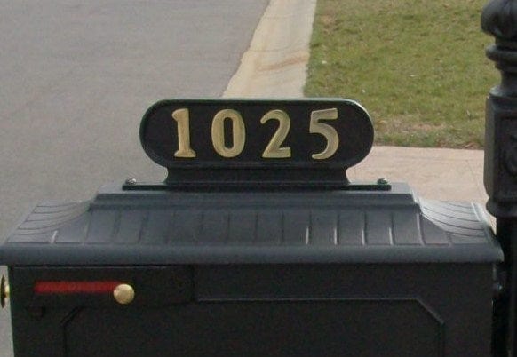 #8 Number Plate with 2-inch Brass