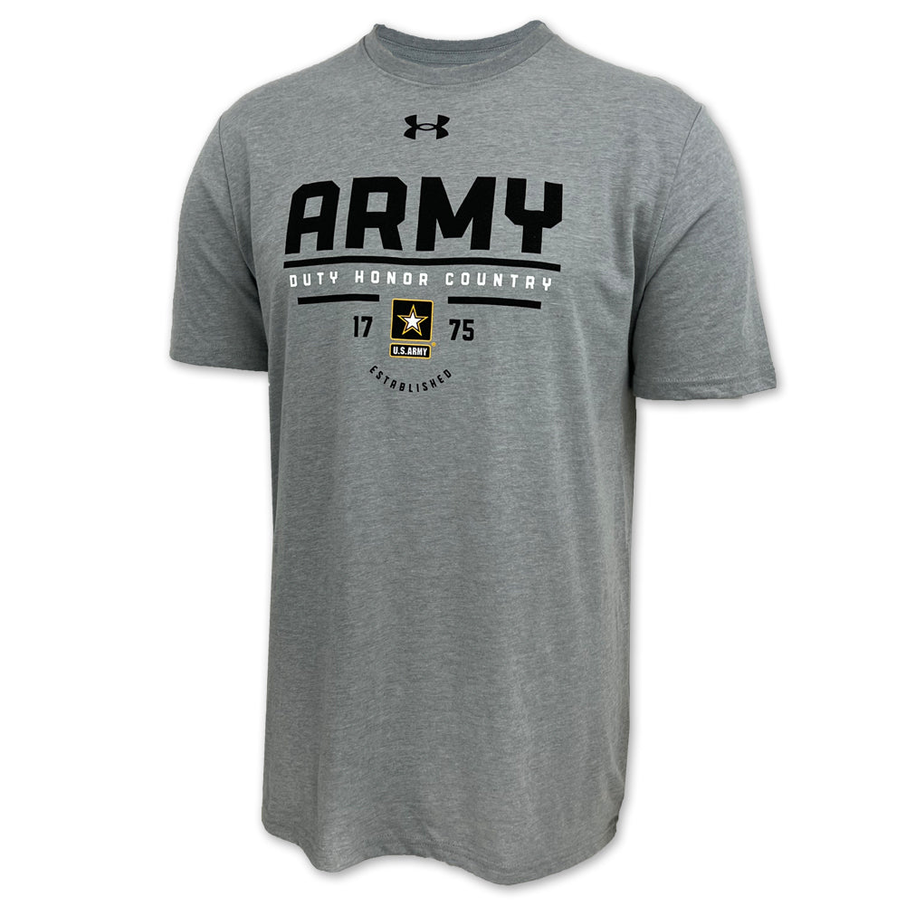 Majestuoso Ilegible electrodo Army Under Armour Duty Honor Country T-Shirt (Steel Heather)