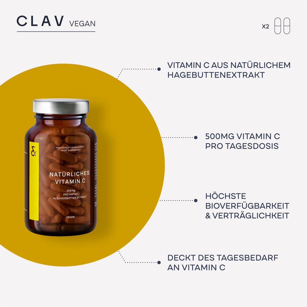 Vitamin C von CLAV regt die Kollagenbildung an