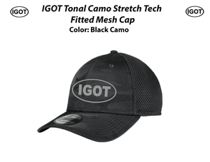 IGOT New Era Diamond Era Stretch cap Black Camo with Gray logo