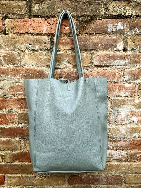 Large TOTE leather bag in light GRAY. Soft natural suede bag. Genuine –  Handmade suede bags by Good Times Barcelona
