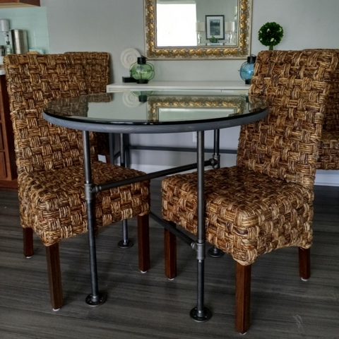 Solitaire Kitchen Table By PIPE DECOR bought and customized by the customer