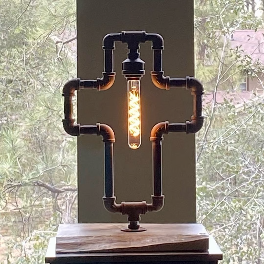 Custom Table Lamp by PIPE DECOR Customer