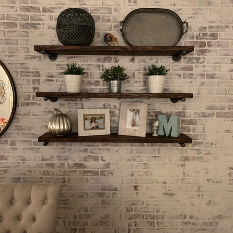 Pipe Shelving for Living Room by Michelle M