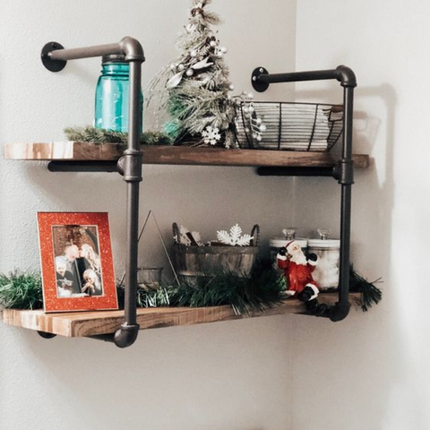 2 -Tier Wall Mounted Shelf By PIPE DECOR