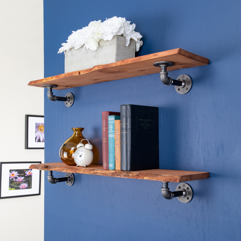 Live Wood Edge Shelf