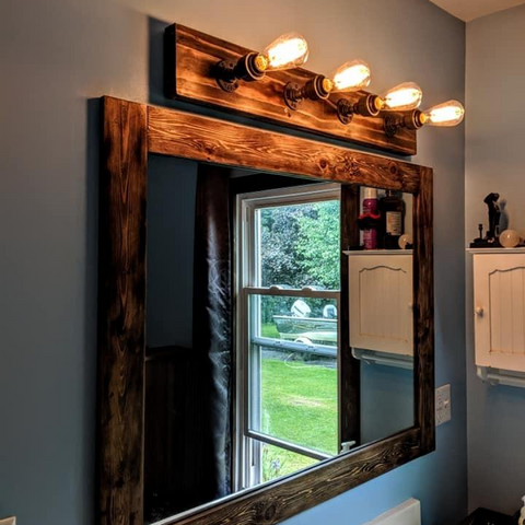 PIPE DECOR Customer's Bathroom Mirror