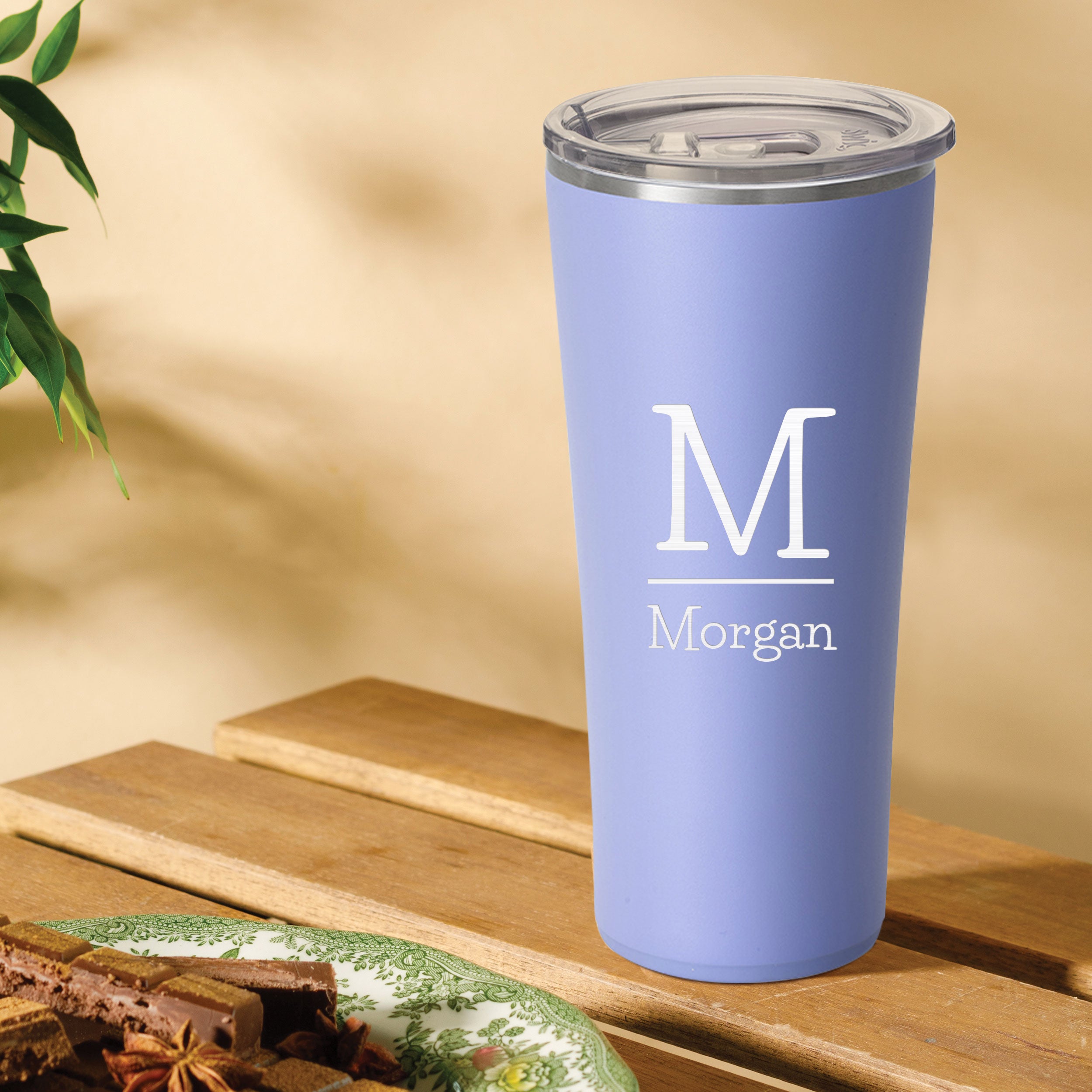 22 Oz Insulated Tumbler With Name, Custom Monogram Tumbler With Straw,  Coffee / Tea Tumbler, Travel Mug 