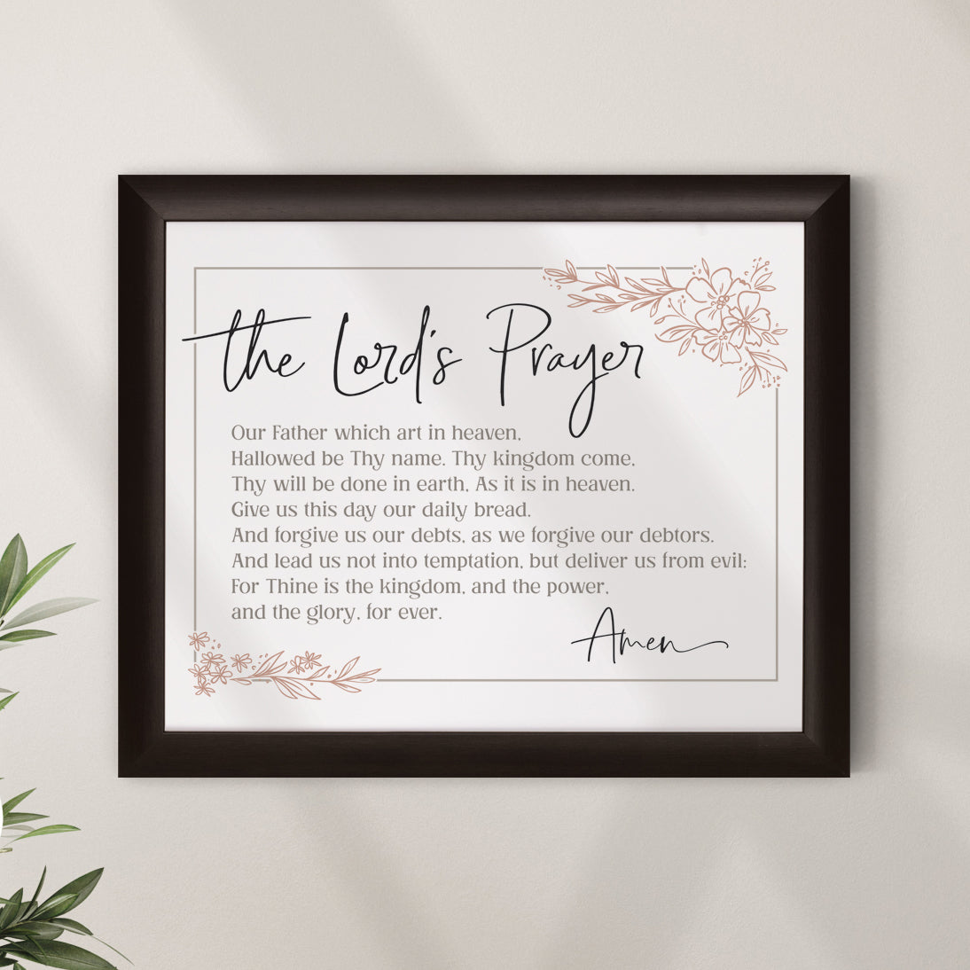 Lord's Prayer Framed Art - P Graham Dunn product image