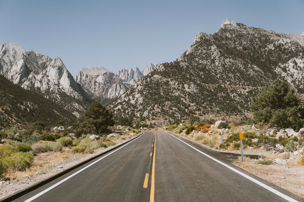 view of highway leading to Mt. Whitney