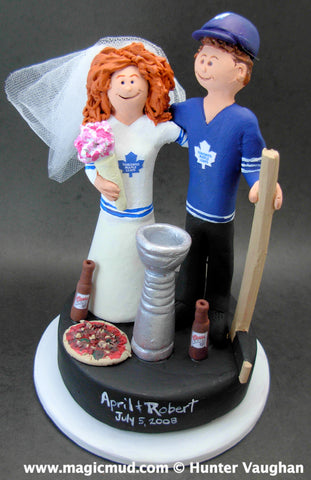 NHL Hockey Wedding Cake Topper