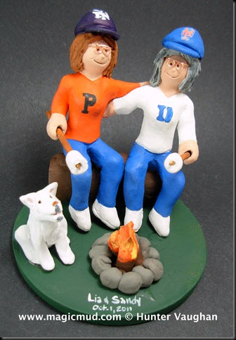 Camping Lesbians Wedding Cake Topper