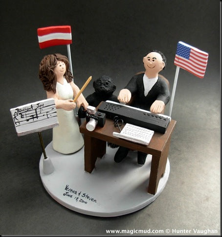 Conductor's Wedding Cake Topper
