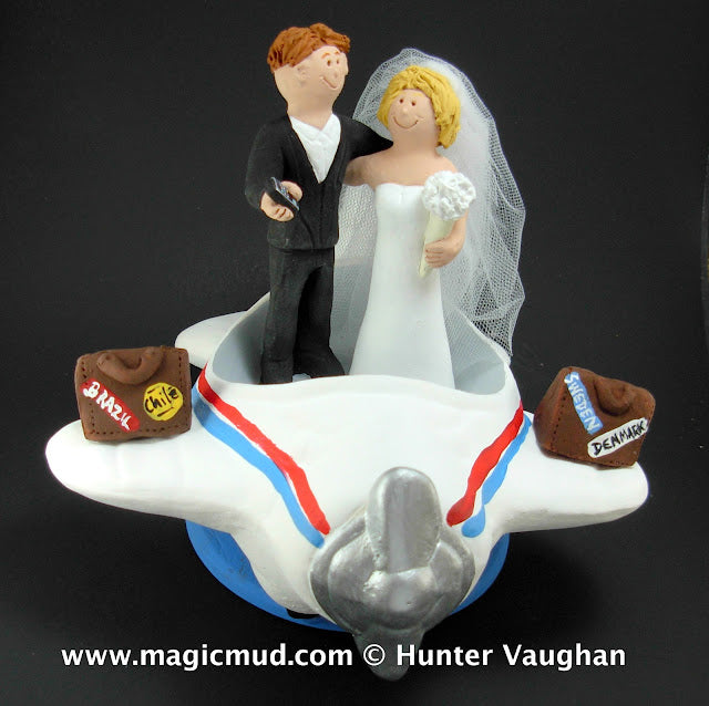 airplane wedding cake toppe