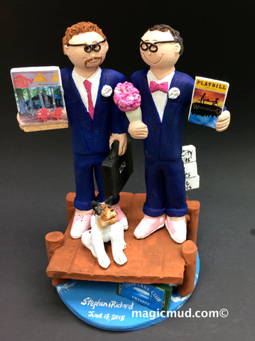 Same Sex Gay Men's Wedding Cake Toppers