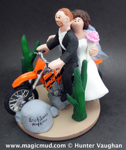 Off Road Motorcycle Wedding Cake Toppers