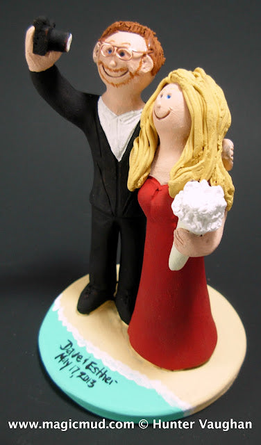 photographers wedding cake topper
