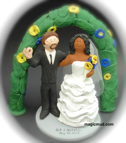 Mixed Race Wedding Cake Toppers