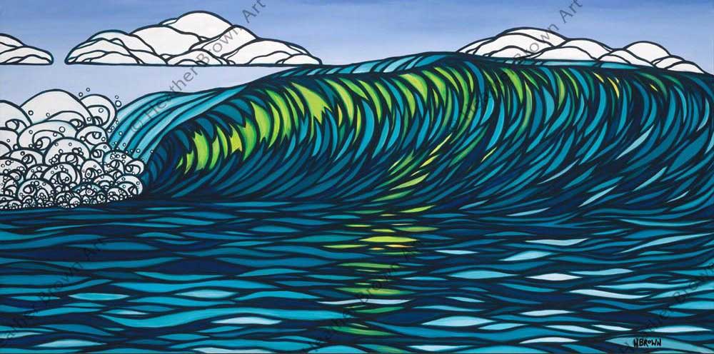 Wave Art, Modern Surf Art, Heather Brown Favorite Paintings