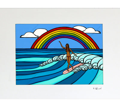 Candy Surf - Matted Paper Print - Heather Brown Art