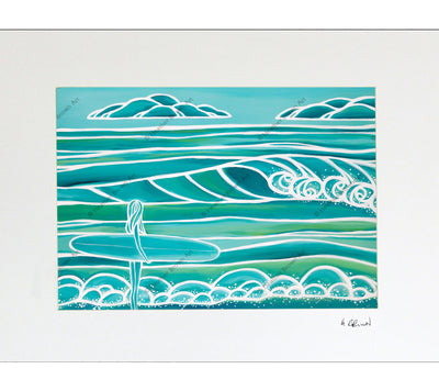 Candy Surf - Matted Paper Print - Heather Brown Art