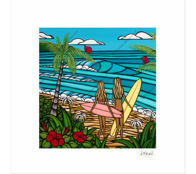 Candy Surf - Matted Paper Print - Heather Brown Art