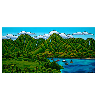 Sailboats at Hanalei - Heather Brown - Canvas Giclée - Limited