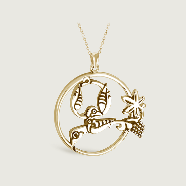  Toucan necklace, toucan charm, bird necklace, bird charm,  personalized necklace, initial necklace, monogram, initial charm : Handmade  Products