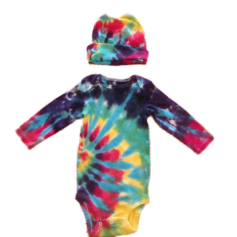 tie dye baby gown