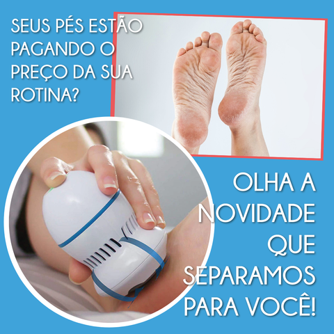 Cuide dos Seus Pés com a Pedicure Elétrica - Lixa esfoliante elétrica para os pés Disponível em: www.descontara.com