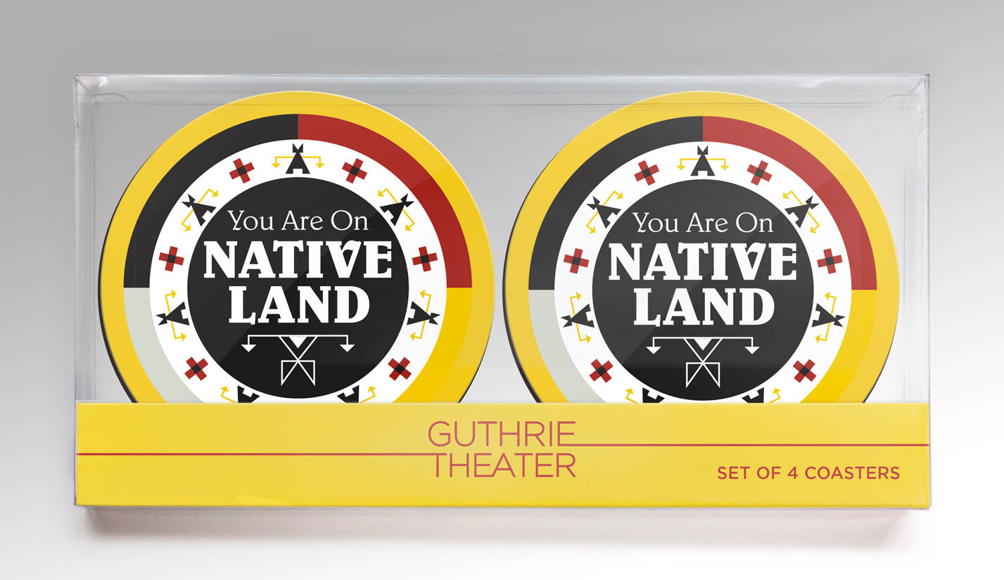 YAONL You Are on Native Land Coaster Set 4 Round