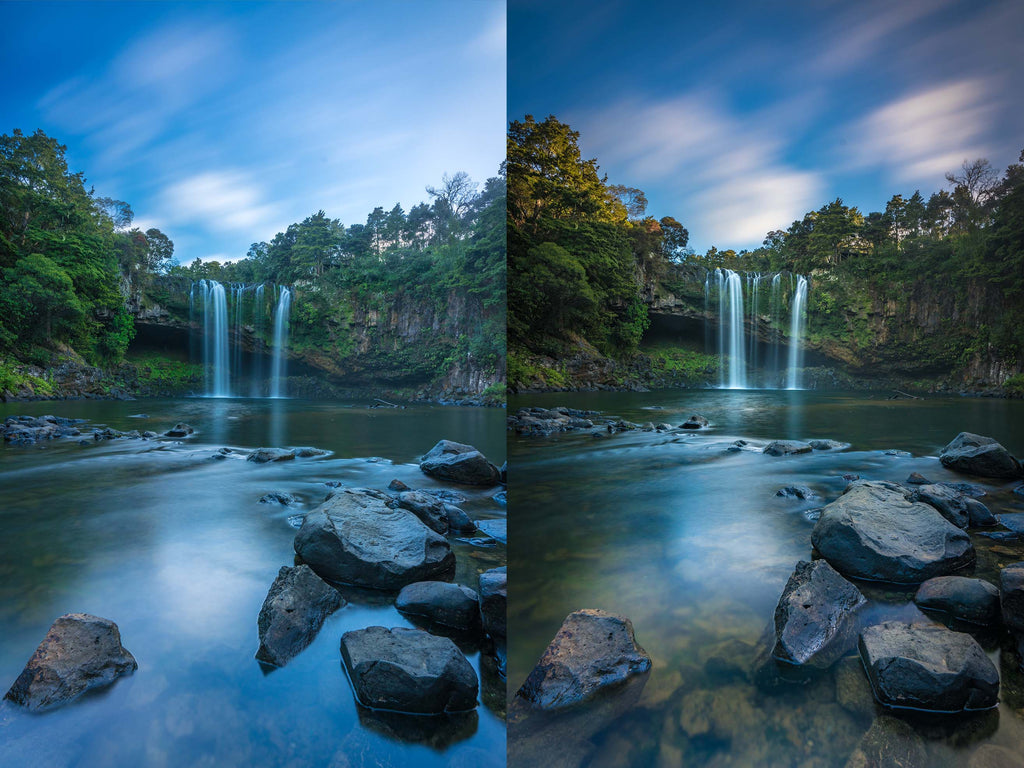 waterfall polariser before after