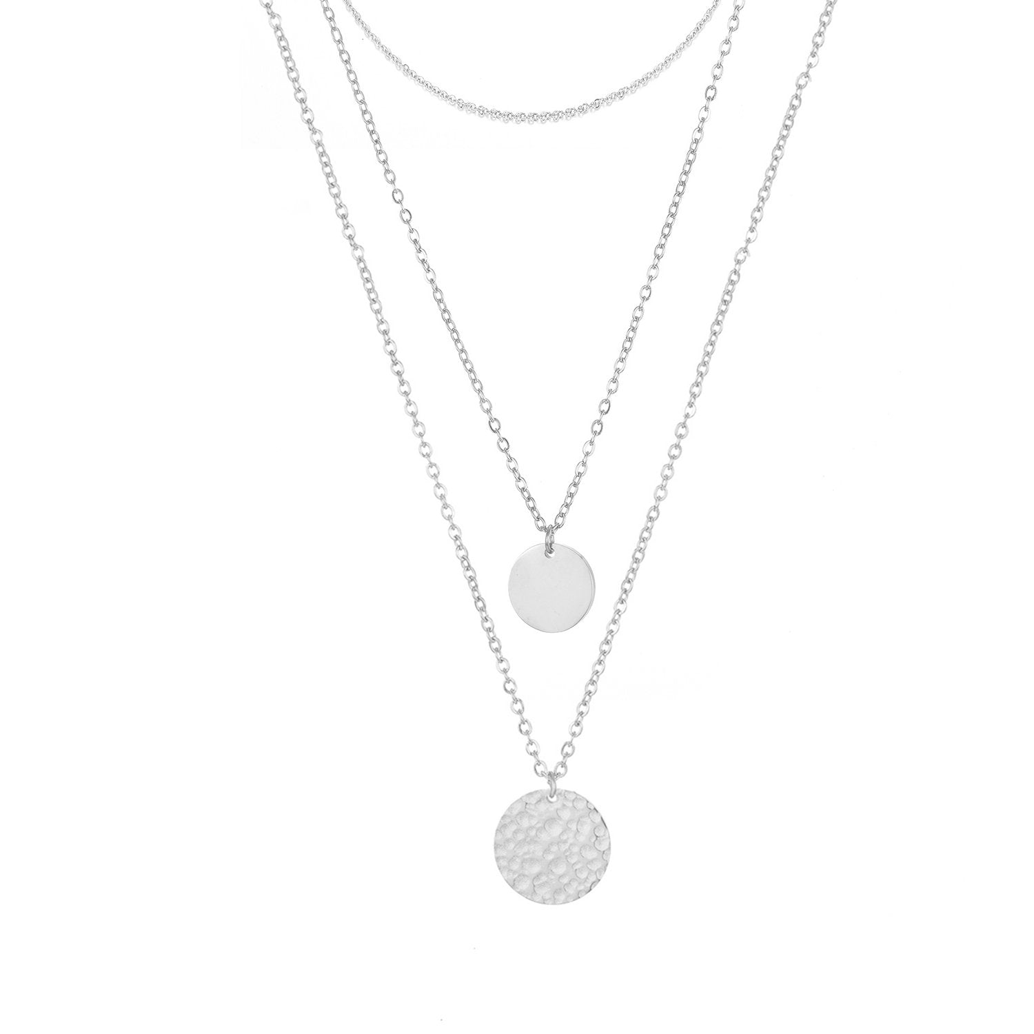 Delicate Custom Discs Layered Necklace Set | Ora Gift - Ora Gift