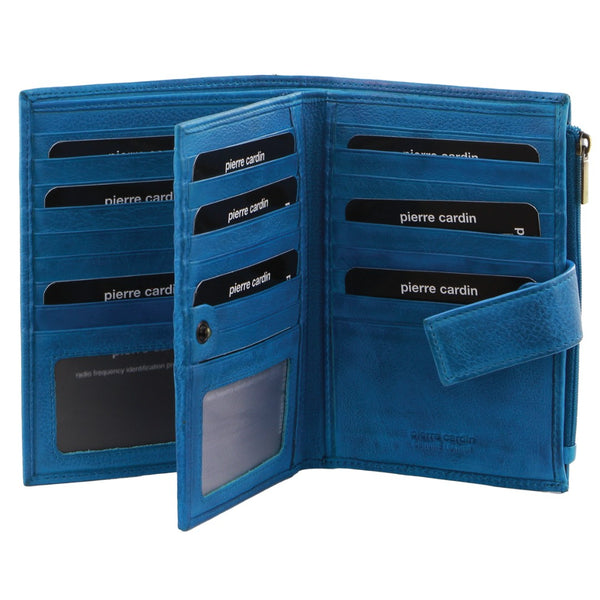 Men's Wallet Long Three-fold Vertical Open Soft Wallet Multi-card