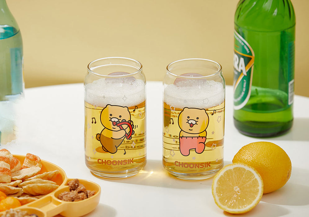 Kakao Friends Beer Glass 2p Choonsik Official Md Hiswan 4090